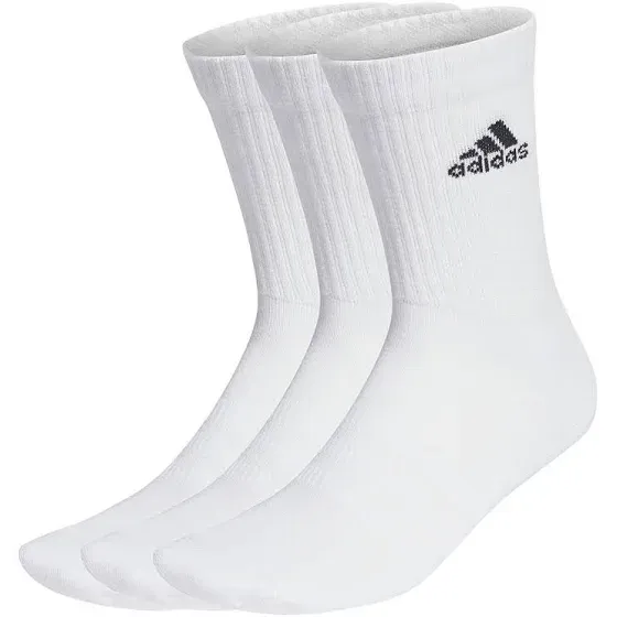 Kit De Meias Adidas Cano Mdio 3 Listras Adulto 3 Pares